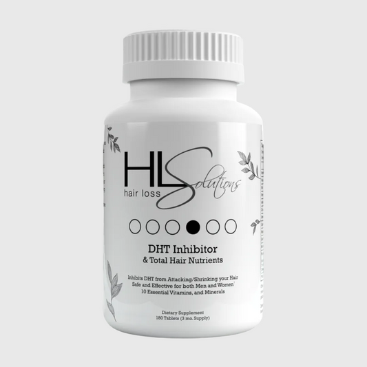 Supplement bottle labeled 'HLS Solutions' on a white background